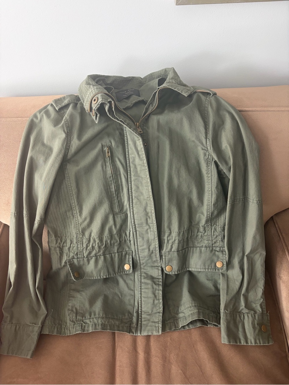 Love Tree Olive Green Utility Jacket for Women